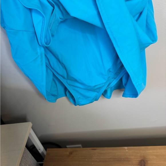 Lands' End Turquoise Blue One-Piece Swim dress - Picture 4 of 4